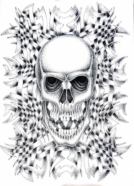 *Dot art skull* Art by Albert Dawson x