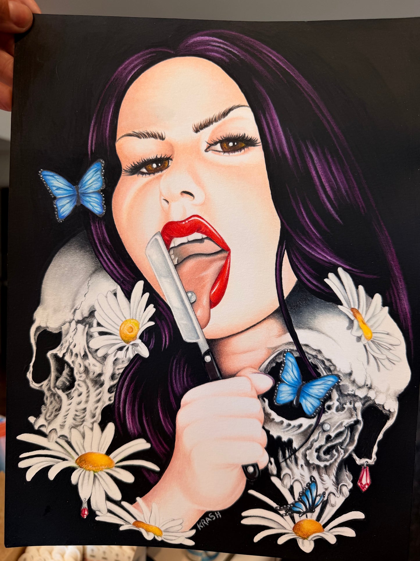 *Butterflies & Blades* Art by David “KRASH” Krout