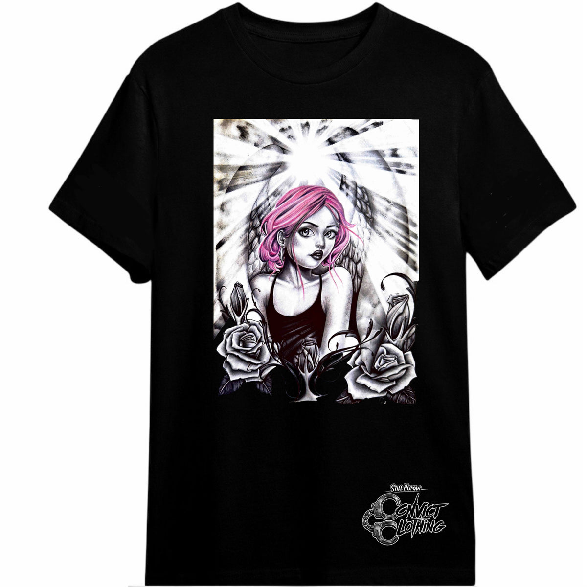 *Pink Hair Halo & Roses* Art by Richard Rubio