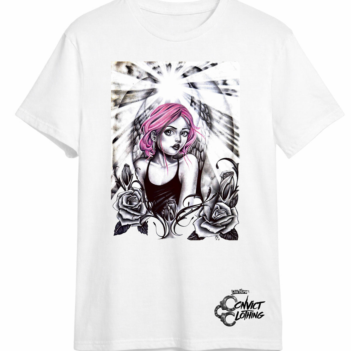 *Pink Hair Halo & Roses* Art by Richard Rubio