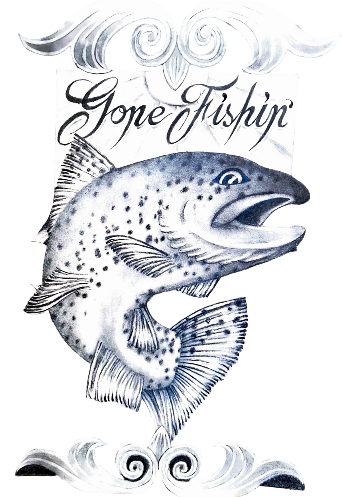 *Gone fishin* Art by Jason Burkhart