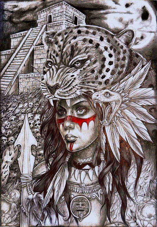 *Ocelomeh the Jaguar Queen* Art by Jonathan Valdez